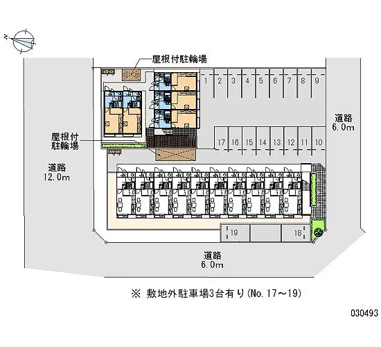 ★手数料０円★比企郡滑川町月の輪４丁目　月極駐車場（LP）